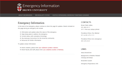 Desktop Screenshot of emergency.brown.edu