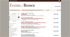 Desktop Screenshot of events.brown.edu