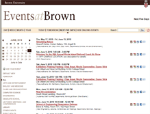 Tablet Screenshot of events.brown.edu